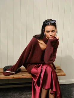 COMMENSE Wool-Blend Loose Scarf Sweater* Sweater Tops|Sweaters & Cardigans