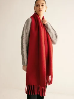 COMMENSE Wool-Blend Minimalist Tassel Scarf* Accessories