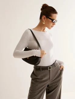 COMMENSE Wool-Blend Panel Slim Sweater* Sweater Tops|Sweaters & Cardigans