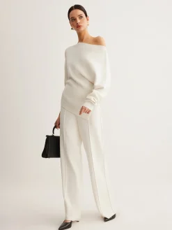 COMMENSE Wool-Blend Piping Pants* Pants|Knitwear