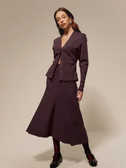 COMMENSE Wool-Blend Plain Sweater Skirt* Skirts