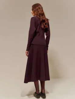 COMMENSE Wool-Blend Plain Sweater Skirt* Skirts