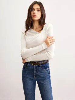 COMMENSE Wool-Blend Pleated Knit Top* Sweater Tops|Sweaters & Cardigans