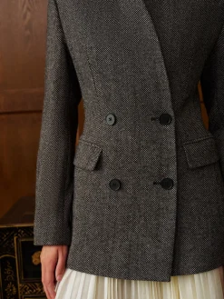 COMMENSE Wool-Blend Polka Dot Slim Blazer* Blazers|Outerwear