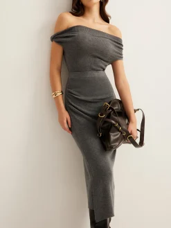 COMMENSE Wool-Blend Ruched Sweater Skirt Set* Sweater Tops|Skirts