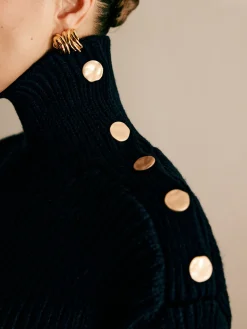 COMMENSE Wool-Blend Turtleneck Striped Sweater* Sweater Tops|Sweaters & Cardigans