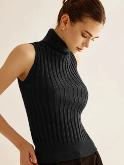 COMMENSE Wool-Blend Turtleneck Sweater Vest* Sweater Vests|Sweaters & Cardigans