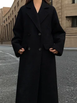 COMMENSE Wool-Blend Tweed Long Coat* Outerwear|Coats