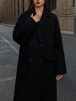 COMMENSE Wool-Blend Tweed Long Coat* Outerwear|Coats