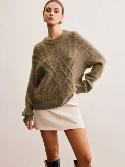 COMMENSE Wool-Blend Twist Shift Sweater* Sweater Tops|Sweaters & Cardigans