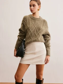 COMMENSE Wool-Blend Twist Shift Sweater* Sweater Tops|Sweaters & Cardigans