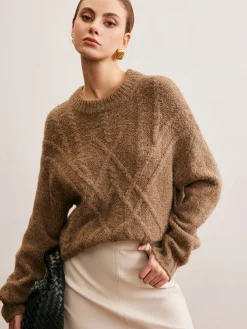COMMENSE Wool-Blend Twist Shift Sweater* Sweater Tops|Sweaters & Cardigans