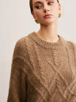 COMMENSE Wool-Blend Twist Shift Sweater* Sweater Tops|Sweaters & Cardigans