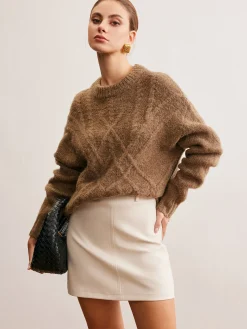 COMMENSE Wool-Blend Twist Shift Sweater* Sweater Tops|Sweaters & Cardigans
