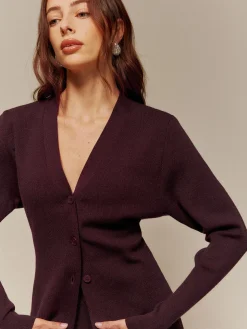COMMENSE Wool-Blend V-Neck Button Cardigan* Cardigans|Sweaters & Cardigans
