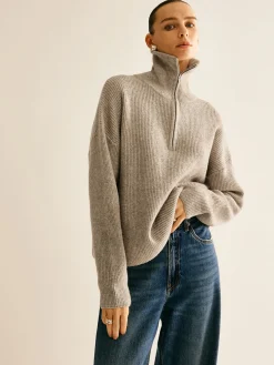 COMMENSE Wool-Blend Zipper Sweater Co-ords* Sweater Tops|Sweaters & Cardigans