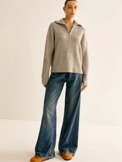 COMMENSE Wool-Blend Zipper Sweater Co-ords* Sweater Tops|Sweaters & Cardigans