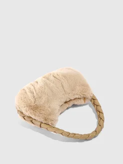 COMMENSE Woven Strap Fuzzy Hand Bag* Bags|Accessories
