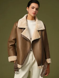 COMMENSE Zipper Belted Soft Fleece Jacket* Outerwear|Jackets