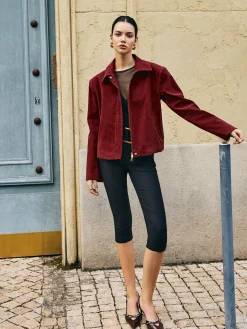 COMMENSE Zipper-Pockets Lapel Suede Jacket* Outerwear|Jackets